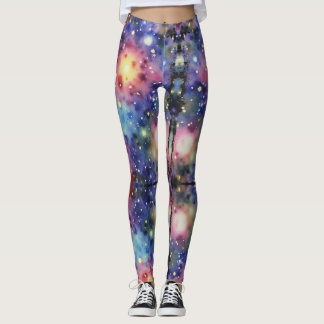 Sömlös Mönster i A Galaxy Leggings