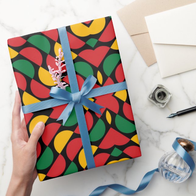 Sömlös Mönster i färglös svart historia Presentpapper (Gifting)