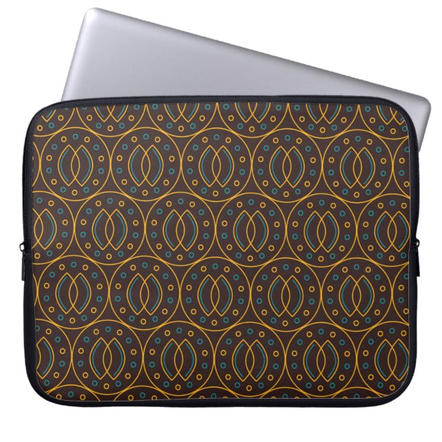 Sömlös mönster i indonesisk batik stil på  laptop fodral (Framsidan)