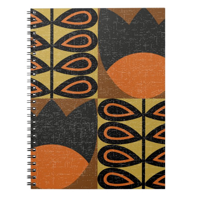 Sömlös mönster i skandinaviskt stil. Ret Anteckningsbok (Framsidan)