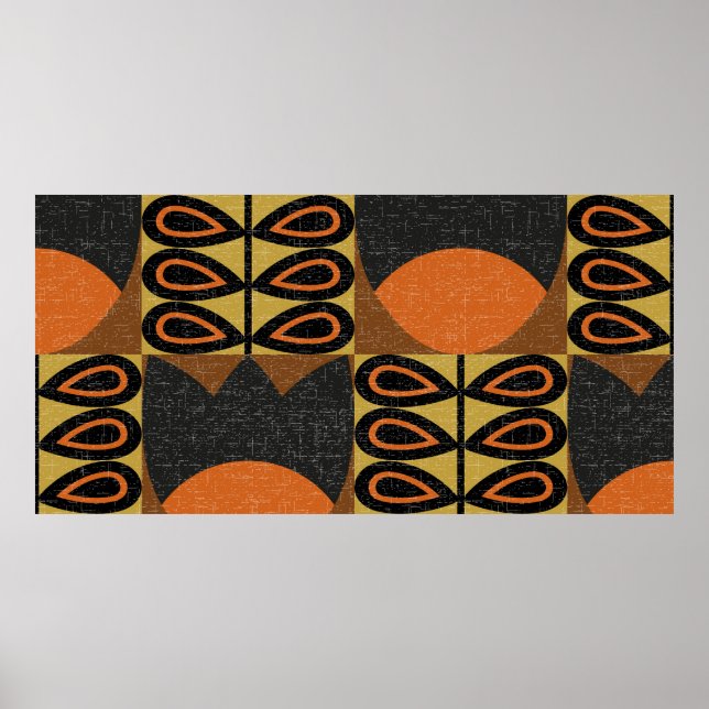 Sömlös mönster i skandinaviskt stil. Ret Poster (Framsidan)