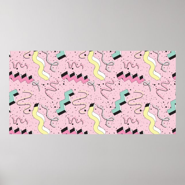 Sömlös mönster i stil i ljusa abstrakten poster (Framsidan)