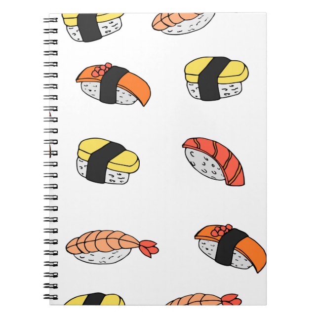 sömlös mönster i Sushi Anteckningsbok (Framsidan)