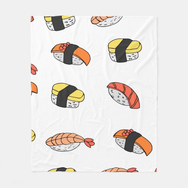 sömlös mönster i Sushi Fleecefilt (Framsidan)