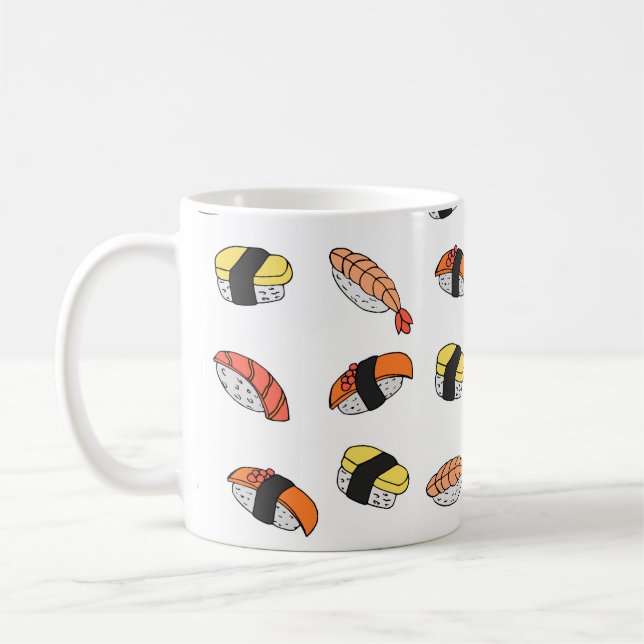 sömlös mönster i Sushi Kaffemugg (Vänster)