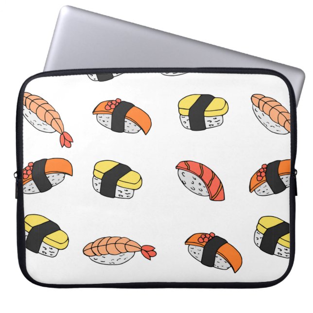 sömlös mönster i Sushi Laptop Fodral (Framsidan)
