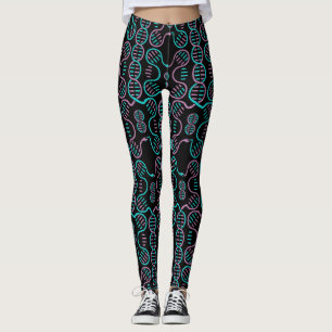 Sömlös Mönster i Svan Leggings