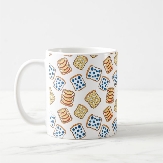 Sömlös mönster i toast kaffemugg (Vänster)