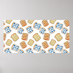 Sömlös mönster i toast poster