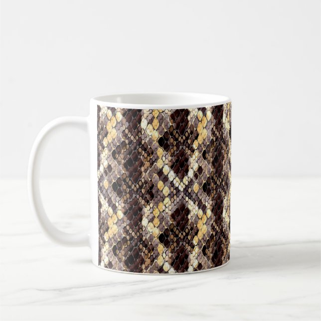 Sömlös mönster i vildens utformning. Hudbakgrund w Kaffemugg (Vänster)
