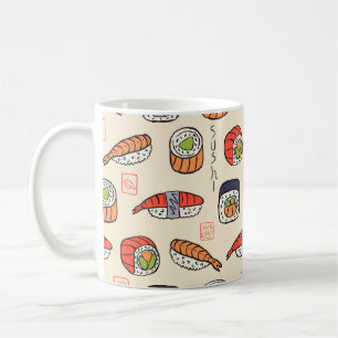 sömlös mönster kaffemugg