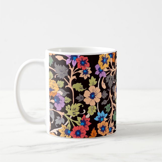sömlös mönster. klassisk islamisk blommigt, orname kaffemugg (Vänster)