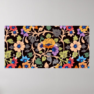 Sömlös mönster. klassisk islamisk blommigt. poster