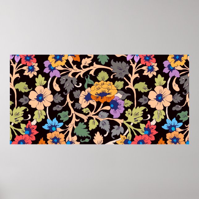 Sömlös mönster. klassisk islamisk blommigt. poster (Framsidan)