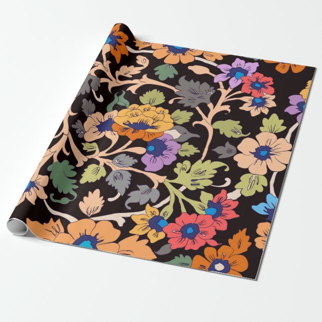 Sömlös mönster. klassisk islamisk blommigt. presentpapper (Utrullad)