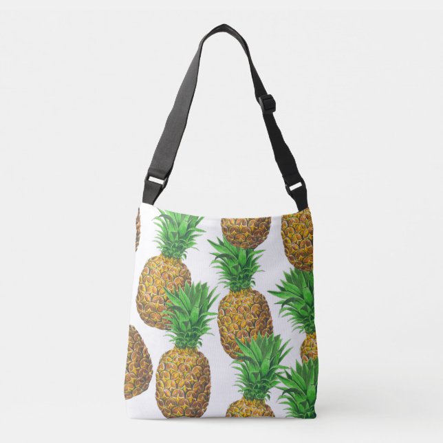 Sömlös mönster med ananas axelväska (Framsida)