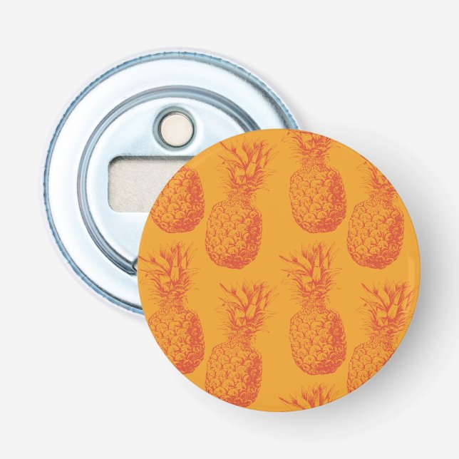 Sömlös mönster med ananas flasköppnare (Framsidan)