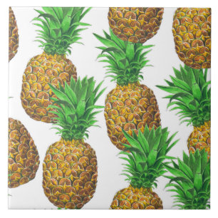 Sömlös mönster med ananas kakelplatta
