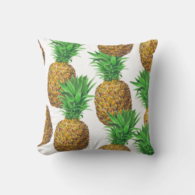 Sömlös mönster med ananas kudde (Framsida)
