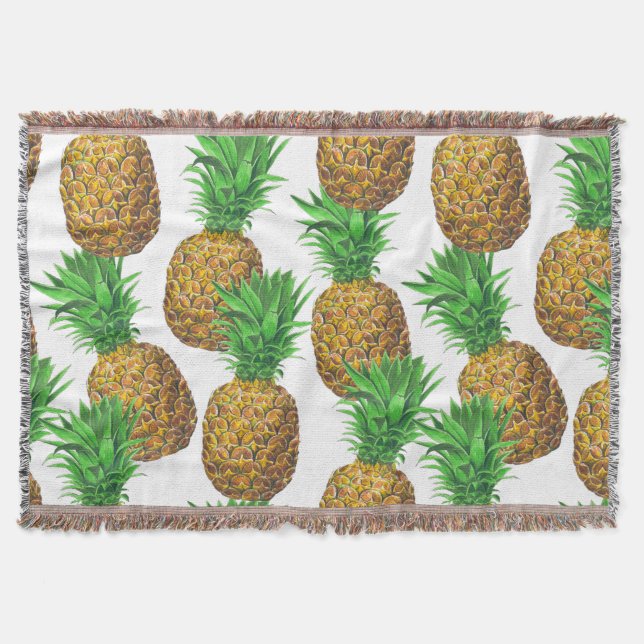 Sömlös mönster med ananas mysfilt (Framsidan)