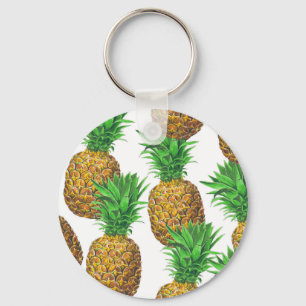 Sömlös mönster med ananas nyckelring