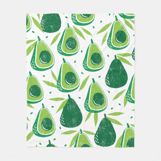 Sömlös mönster med avokado. Frimärke texturerade.  Fleecefilt (Framsidan)