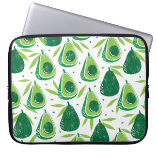 Sömlös mönster med avokado. Frimärke texturerade.  Laptop Fodral