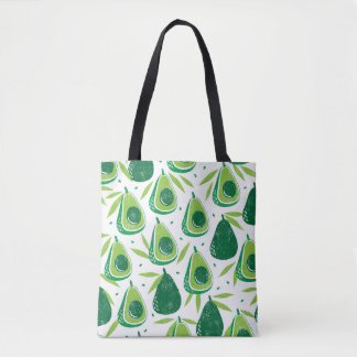 Sömlös mönster med avokado. Frimärke texturerade. Tygkasse