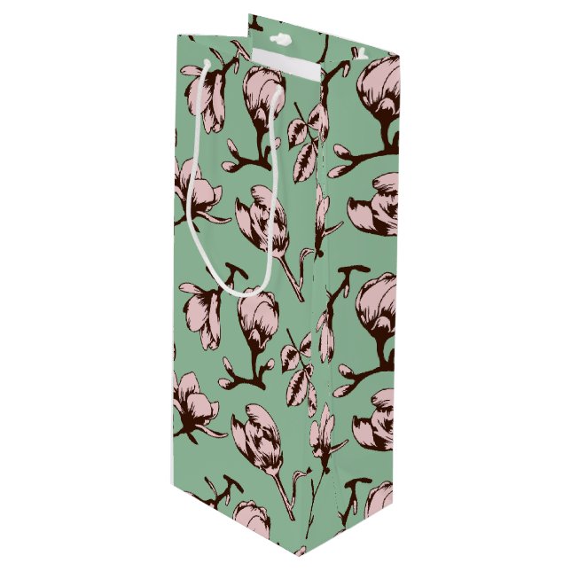 Sömlös mönster med blomknoppar från vår träd (Framsidan Vinklad)