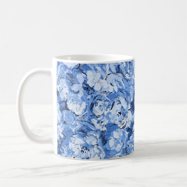Sömlös mönster med blommor kaffemugg (Vänster)