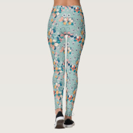 Sömlös mönster med blommor leggings