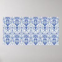Sömlös mönster med broderier. Ikat Fabric. Eth