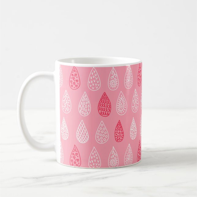 Sömlös mönster med droppar av Dodle vatten Kaffemugg (Vänster)