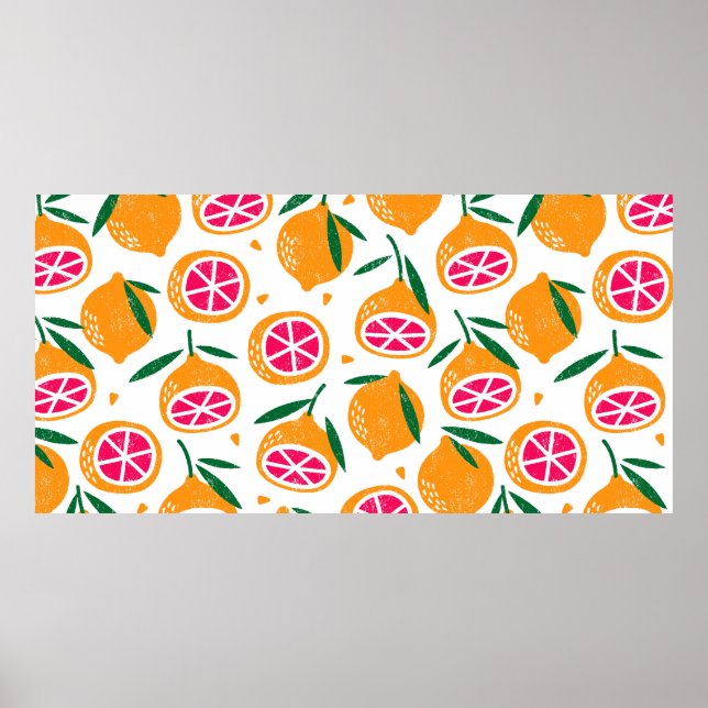 Sömlös mönster med frukt. Frimärke texturerade. Poster (Framsidan)