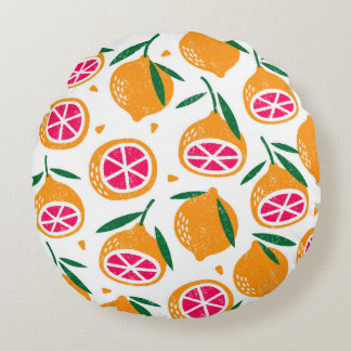Sömlös mönster med frukt. Frimärke texturerade. Rund Kudde