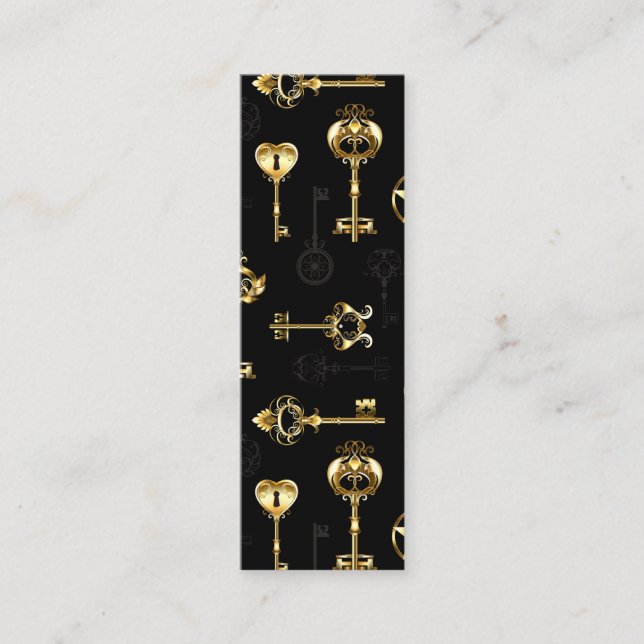 Sömlös Mönster med Golden Nycklar (Framsida)