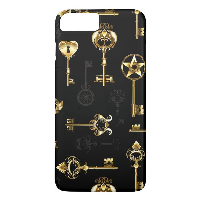 Sömlös Mönster med Golden Nycklar Case-Mate iPhone Skal (Baksida)