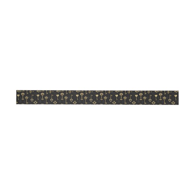 Sömlös Mönster med Golden Nycklar Etikettband (Individuell)