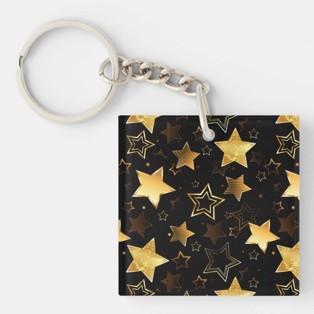Sömlös mönster med Golden Stars (Framsidan)
