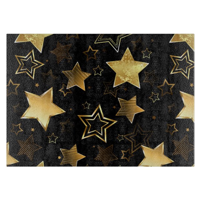 Sömlös mönster med Golden Stars (Framsidan)