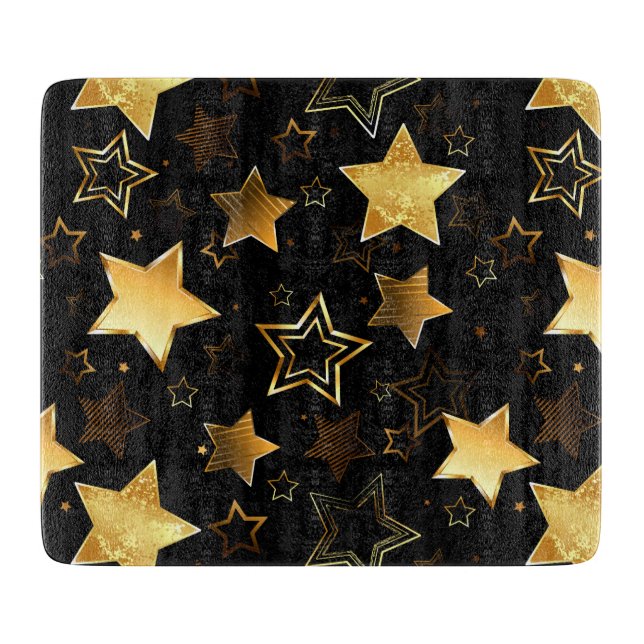 Sömlös mönster med Golden Stars (Framsidan)