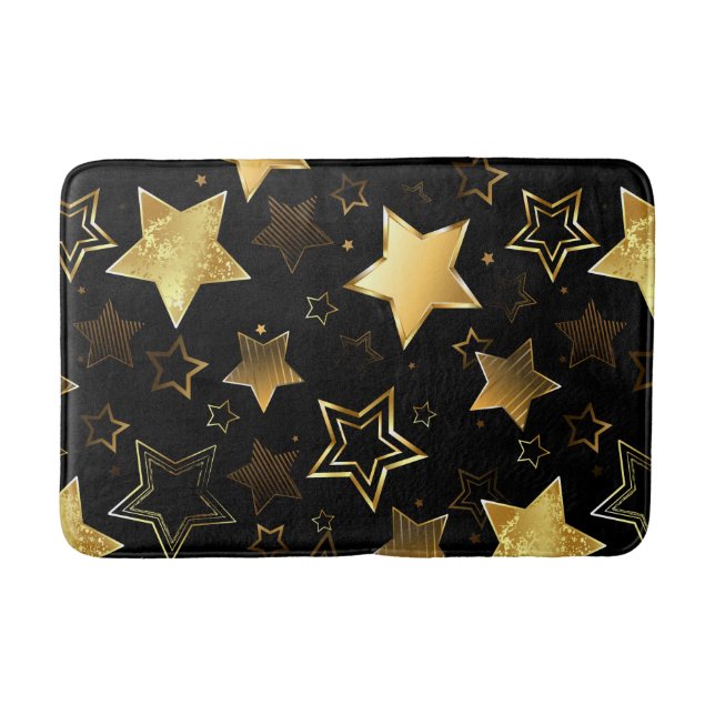 Sömlös mönster med Golden Stars Badrumsmatta (Framsidan)