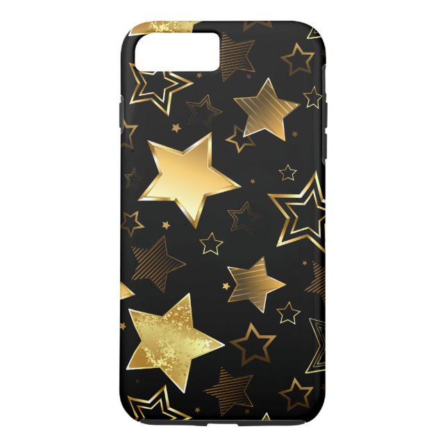 Sömlös mönster med Golden Stars Case-Mate iPhone Skal (Baksida)