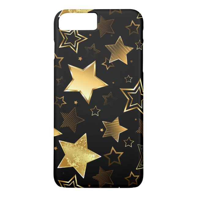 Sömlös mönster med Golden Stars Case-Mate iPhone Skal (Baksida)