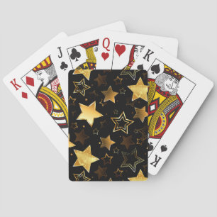 Sömlös mönster med Golden Stars Casinokort