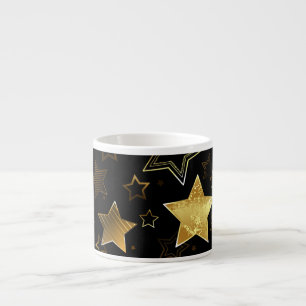 Sömlös mönster med Golden Stars Espressomugg