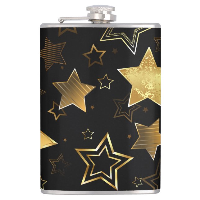 Sömlös mönster med Golden Stars Fickplunta (Framsidan)