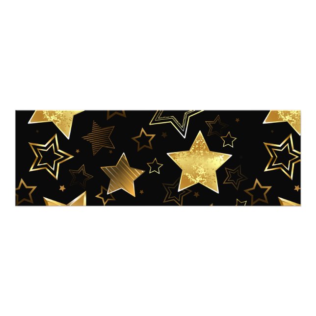 Sömlös mönster med Golden Stars Fototryck (Framsidan)