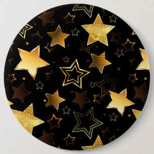 Sömlös mönster med Golden Stars Knapp