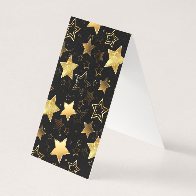 Sömlös mönster med Golden Stars Kort (Baksida)